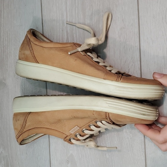 Ecco Womens Leather Loafer Sneakers shoes sz 7 Extra Width - Picture 11 of 15